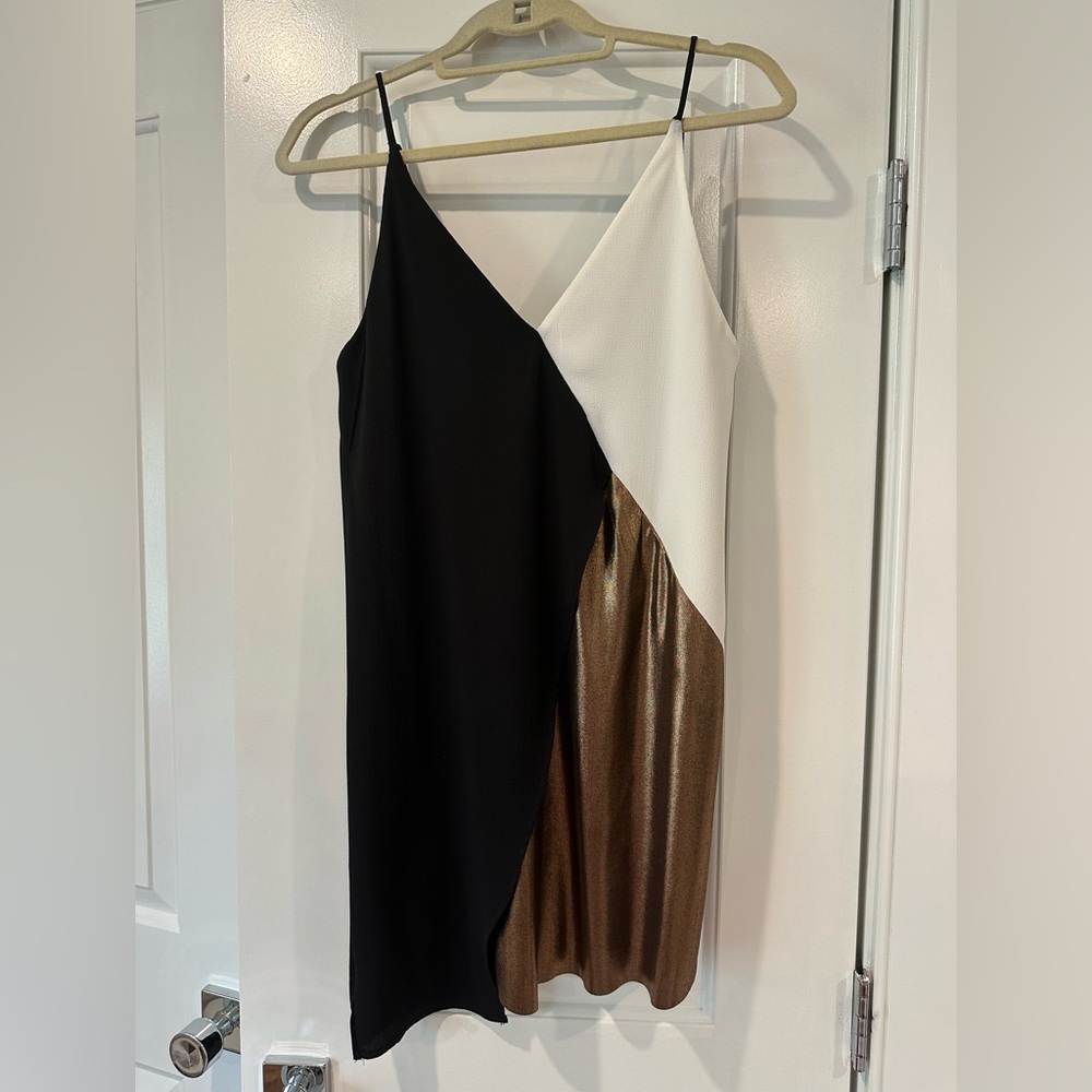 Zara Mini dress-Black, White, and Bronze